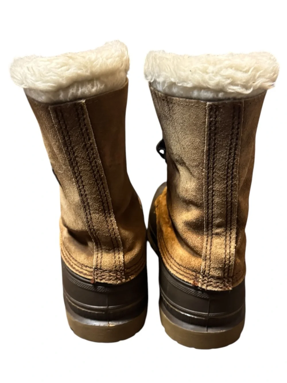 Sorel Brown and Cream Lace-Up Waterproof Winter Boots Men’s Size 10